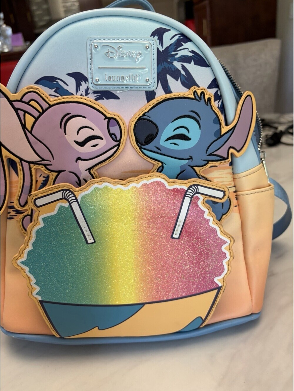 Loungefly disney stitch angel snow cone backpack